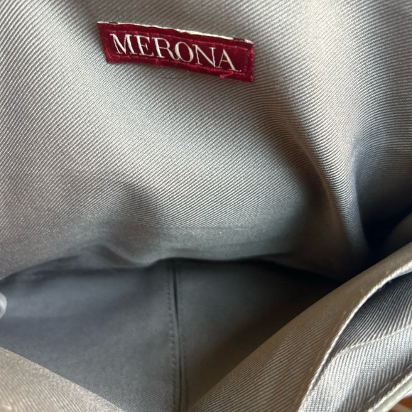 Chic gray Leather Crossbody Bag Merona - Picture 10 of 12